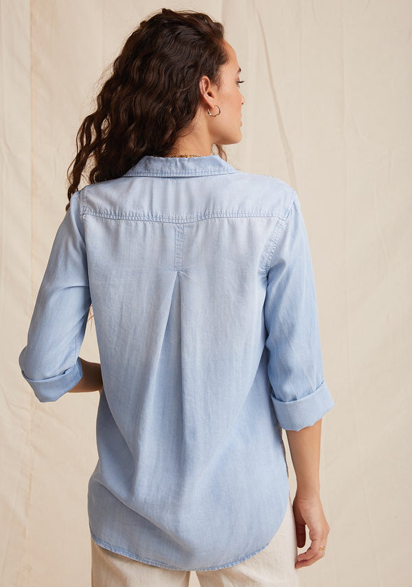 Bella Dahl Shirt Tail Button Down - Sunbleach Wash