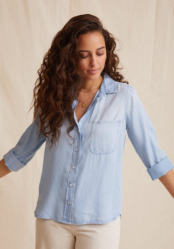 Bella Dahl Shirt Tail Button Down - Sunbleach Wash