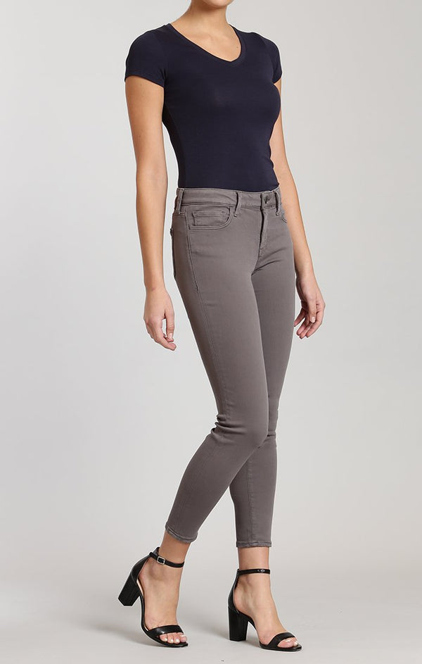 Mavi Adriana Ankle Super Skinny in Granite Grey Twill