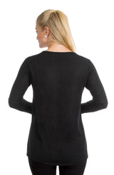 Gretchen Scott Cashmere-Like Swing Sweater Black