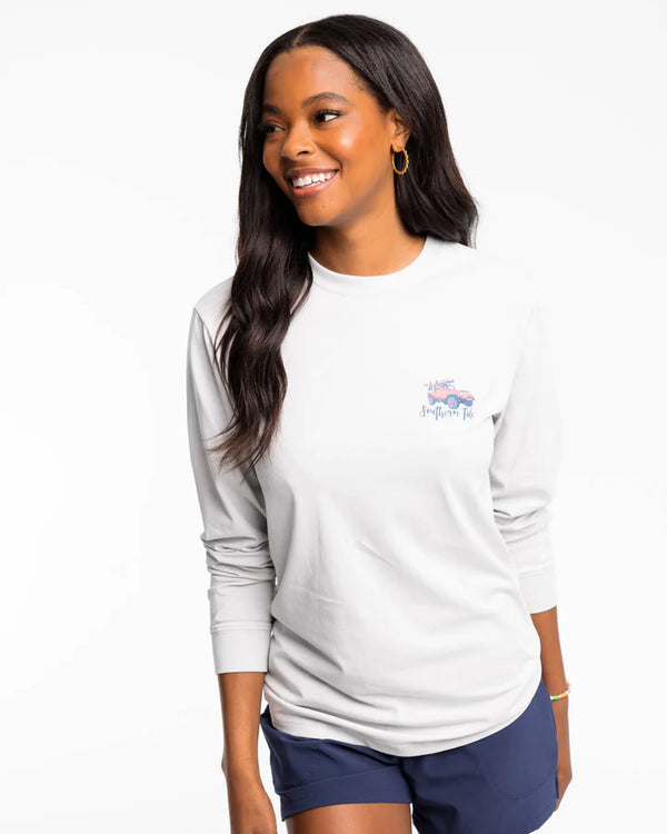 Southern Tide The Lake Awaits Long Sleeve T-Shirt Silver Lake