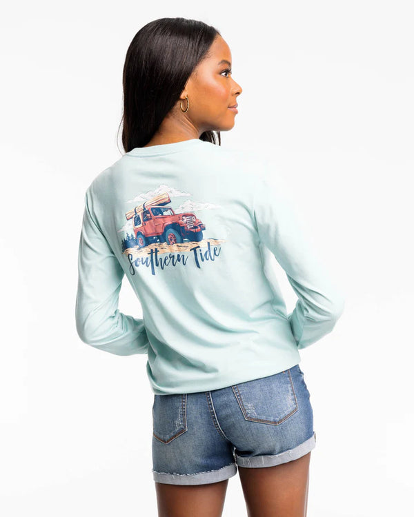 Southern Tide The Lake Awaits Long Sleeve T-Shirt Turquoise Sea