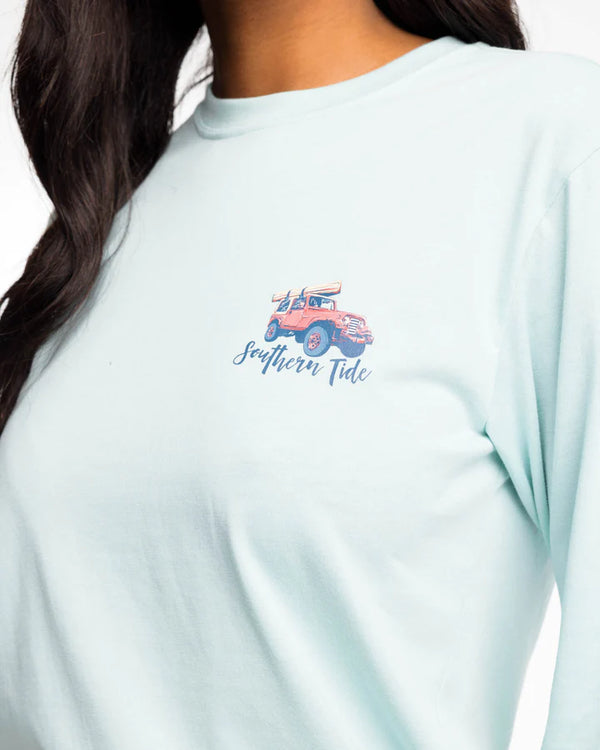 Southern Tide The Lake Awaits Long Sleeve T-Shirt Turquoise Sea