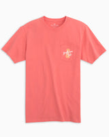 Southern Tide Short Sleeve Tie Dyed Pineapple T-Shirt Rouge Red