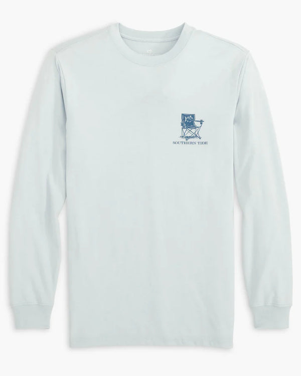 Southern Tide Time for a Tailgate Long Sleeve T-Shirt Iceberg Blue