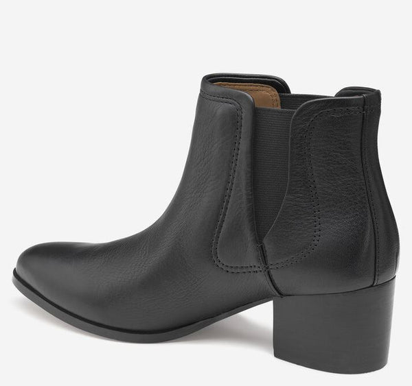 Johnston & Murphy Trista Chelsea Bootie Black Italian Calfskin