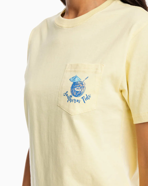 Southern Tide Short Sleeve Tropic Like Its Hot T-Shirt Blonde