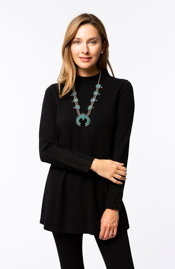 Tyler Boe Crissy Cotton/Cashmere Tunic Black