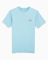 Southern Tide Umbrella Rows T-Shirt Aquamarine