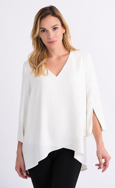 Joseph Ribkoff Blouse Style #201085 Vanilla