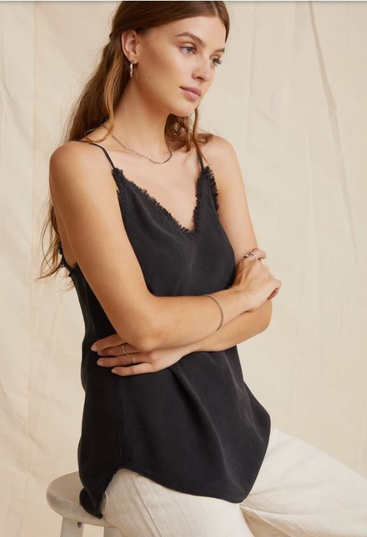 Bella Dahl Frayed Cami Vintage Black