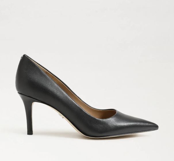 Sam Edelman Vienna Kitten Pump Black Leather