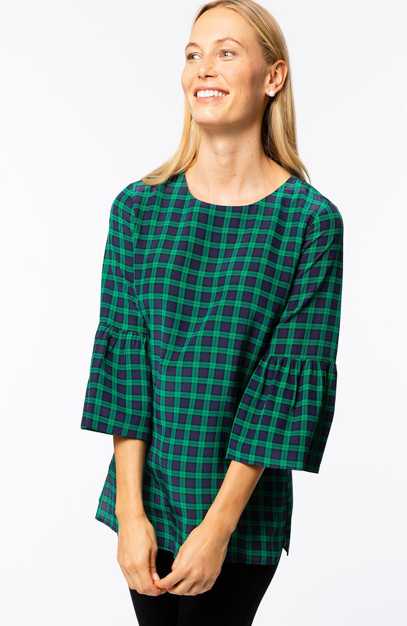 Tyler Boe Ginger Silk Plaid Blouse