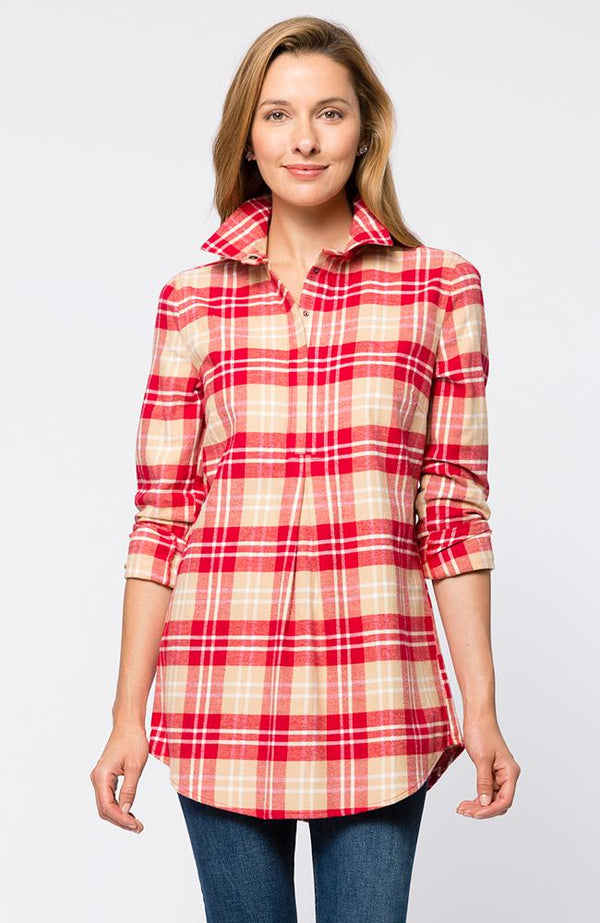 Tyler Boe TINA WALLINGFORD PLAID TUNIC